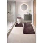 Dokumacıoğlu Ultrasoft Düz Kahve 3’lü Banyo Halısı Paspası Seti Kaymaz Tabanlı Mak. Yıkanabilir Klozet Takımı