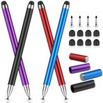 Dokunmatik Ekranlar için Stylus Kalemler, MEKO 4'lü Paket Stylus Kalemler 2'si 1 Arada Yüksek Hassasiyet ve Hassas Kapasitif Stylus iPad iPhone Android Akıllı Telefon Tabletler için Tüm Dokunmatik