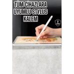 Dokunmatik Kalem Beyaz Şarjlı Yedek Uçlu Android Ve İos Uyumlu Mir83927561