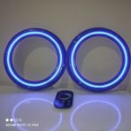 Dokunmatik Kumandalı 20 cm Içi Boş Neon Işıklı Midrange Hoparlör Kapağı 1 Takım (2 Adet)
