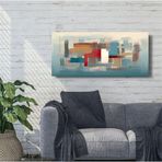 Dokunuşlar Yağlı Boya Dokulu Tablo 60X90 Gümüş Çerçeveli