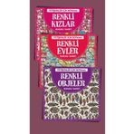 Dokuz Yayınları Yetişkinler İçin Renkli Boyama Seti (3 Kitap) Renkli Kızlar, Renkli Evler, Renkli Objeler