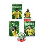 dokuzyayinlari Ronaldinho-Pele-Ronaldo 3 Kitap Set(Ronaldinho Biblo ve Futbol Topu Hediye)