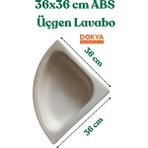 Dokya Dizayn Karavan & Tekne Evye Üçgen Köşe Lavabo 36X36CM - Abs Malzeme