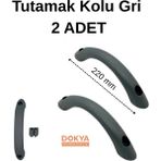 Dokya Dizayn Karavan Veya Tekne Için Tutamak Tutma Kolu 220MM Plastik - 2 Adet - Gri