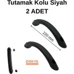 Dokya Dizayn Karavan Veya Tekne Için Tutamak Tutma Kolu 220MM Plastik - 2 Adet - Siyah
