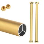 Dolap Askı Çubuğu 2'li Paket/ 4'lü Paket Dolap Askı Çubuğu Braketi Altın, Ağır Hizmet Tipi Giysi Asma Direği Duvara Monte, 16 17 18 20 24 29 30 32 36 48 50,2pcs-41cm(16")