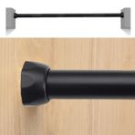 Dolap Çubuğu 12 17 18 24 29 30 32 36 48 50 60 İnç Gardırop için Uşak Çubuğu, Altın Siyah Gardırop Direği Elbise Askısı Alüminyum, Duş Balkon Askı Rayı Çubu,Black-70cm(27 1/2")