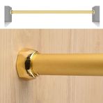 Dolap Çubuğu 12 17 18 24 29 30 32 36 48 50 60 İnç Gardırop için Uşak Çubuğu, Altın Siyah Gardırop Direği Elbise Askısı Alüminyum, Duş Balkon Askı Rayı Çubu,Gold-45cm(17 3/4")