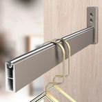 Dolap Çubuğu Kare Gardırop Askı Direği Uçlu, 12 17 18 24 29 30 32 36 48 50 60 İnç Dolap Çubuğu Düzenleyici Raf, Vestiyerler için Askılı Giysi Askısı, 120 c,120cm(47 1/4")