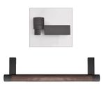 dolap çubuğu Sessiz Kaymaz Dolap Elbise Askısı Metal, Üstten Monteli Dolap Askı Çubuğu Ahşap Damarlı, Destek Braketli Kesilebilir Gardırop Direği Takımı(Color C,80cm(31 1/2 in))