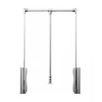 Dolap Çubuğunu Aşağı Çekin, Ağır Hizmet Tipi Dolap Çekme Çubukları Askısı, 33 Lbs Yük Kapasitesi, Alüminyum Alaşımlı Ayarlanabilir 21.65-49.21 İnç Asılı Giysiler için (Beyaz, 930-1250mm)
