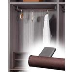Dolap Çubuk Gardırop Giysileri nizer RailTop Monte Deri Kapalı Dolap Bar Giyim Mağazası/El Sanatları Odası/Ev/Ofis Kaymaz Duş Perdesi Çubukları 50cm/19.7"/1.1ft