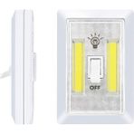 Dolap Içi Aydınlatma Mıknatıslı 3 Watt 240 Lümen LED Lamba Pilli On-Of Düğmeli Beyaz Işık ( 1 Adet ) - Doğal Beyaz