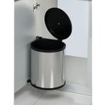 Dolap Içi Krom Metal Luks Çöp Kovası 11 Lt , Otomatik Açılır Kapaklı