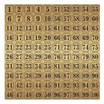 Dolap Masa Numarası 4 x 4 cm Gold Metal