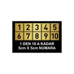 DOLAP NUMARASI MASA NUMARASI DAİRE KAPI NUMARASI METAL LEVHA 1 DEN 10 A KADAR hbspmoduyari112