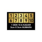 Dolap Numarasi Masa Numarasi Daire Kapi Numarasi Metal Levha 1 Den 10 A Kadar