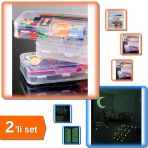 Dolap Organizer Kutusu + Fosforlu Etiket Karanlıkta Işık Veren 396 Adet - 2Li Set T1e0b1