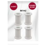 Dolapciyiz JUMBO PLASTİK AYARLANABİLİR DOLAP-MOBİLYA-KOLTUK-KANEPE-BAZA AYAĞI (4LÜ PAKET)BEYAZ 10 CM AYAK