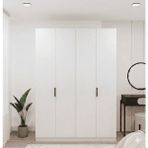 dolapmodellericom %100 Mdf 4 Kapılı Gardrop - Beyaz