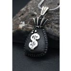 Dolar Desenli 925 Ayar Gümüş Kolye Zincir 800626