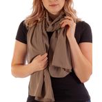 DOLCE ABBRACCIO by RiemTEX Kadın Şal Primavera Şal & Bezler Şal Şal & Bez Şifon Pashmina Yazlık İlkbahar için Tüm Yıl XXL Bez Kadın Şal Çok Fonksiyonlu Şifon Şifon Be Perubraun 170 x 70 cm