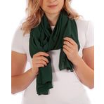 DOLCE ABBRACCIO by RiemTEX Kadın Şal Primavera Şal & Bezler Şal Şal & Bez Şifon Pashmina Yazlık İlkbahar için Tüm Yıl XXL Bez Kadın Şal Çok Fonksiyonlu Şifon Şifon Be zümrüt 170 x 70 cm