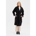 Dolce Bella Kadın Oversize Çift Cepli Kısa Kaşe Kaban - 42