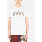 Dolce & Gabbana Cotton T-Shirt With Tiger Print - Beyaz - 46