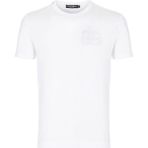 Dolce & Gabbana Cotton T‑shirt – Dg Logo Örgü Işlemeli - Beyaz - 50