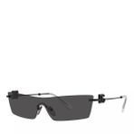 Dolce & Gabbana DG 2292 01/87 Siyah Metal Kalkan Güneş Gözlüğü Gri Lens, Siyah