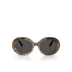 Dolce & Gabbana DG4448 Oval Leopar Desenli Kadın Güneş Gözlüğü