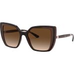Dolce & Gabbana Dolce&gabbana 6138 3185/13 55 Kadın Kahve Çekik Çerçeve Güneş Gözlüğü - Kahverengi