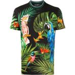 Dolce & Gabbana Dolce&gabbana Parrot Print T-Shirt G8KD0T - 50 - Çok Renkli