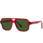 Dolce & Gabbana DX 4003 340971 50 Kırmızı Kare Çocuk Güneş Gözlüğü