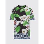 Dolce & Gabbana Flower Print T-Shirt - Çok Renkli - 54