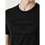 Dolce & Gabbana Kabartmalı Logolu Yuvarlak Yakalı T-Shirt - Siyah