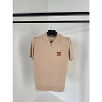Dolce & Gabbana Luxury Collection Fermuarlı Polo Yaka Triko – Premium Erkek T-Shirt - Kahve