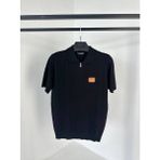 Dolce & Gabbana Luxury Collection Fermuarlı Polo Yaka Triko – Premium Erkek T-Shirt - Siyah