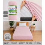 Dolce Mariee Pamuklu Lastikli Çarşaf – Tam Oturan, Nefes Alan Kumaş - 100x200 Tek Kişilik - Pembe