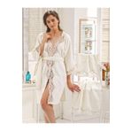 Dolce Mariee PARİS GÜPÜRLÜ GELİN BORNOZ SETİ(BALAYI BORNOZU SETİ)