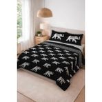 Dolce Mariee Parlak Kadife Kumaş Kapitoneli Çift Kişilik Yatak Örtüsü Seti (3 Parça) CKY0019 - Renkli - 240 x 260 cm