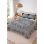 Dolce Mariee Parlak Kadife Kumaş Kapitoneli Çift Kişilik Yatak Örtüsü Seti (3 Parça) CKY0052 - Renkli - 240 x 260 cm
