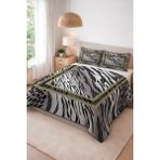 Dolce Mariee Parlak Kadife Kumaş Kapitoneli Çift Kişilik Yatak Örtüsü Seti (3 Parça) CKY0065 - Renkli - 240 x 260 cm