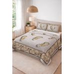 Dolce Mariee Parlak Kadife Kumaş Kapitoneli Çift Kişilik Yatak Örtüsü Seti (3 Parça) CKY0070 - Renkli - 240 x 260 cm