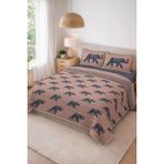Dolce Mariee Parlak Kadife Kumaş Kapitoneli Çift Kişilik Yatak Örtüsü Seti (3 Parça) CKY0073 - Renkli - 240 x 260 cm