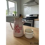 Dolce Vita Bardaklı Kamp Sürahisi - Pembe - 1,9 lt