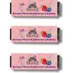 Dolcida Kırmızı Meyveli Çikolata ( Şekersiz, Glütensiz,Vegan) 3 Adet 20 gr