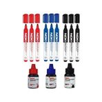 Doldurulabilir 9 Tahta Kalemi ve 30ML Mürekkebi x 3 Renk - Kırmızı